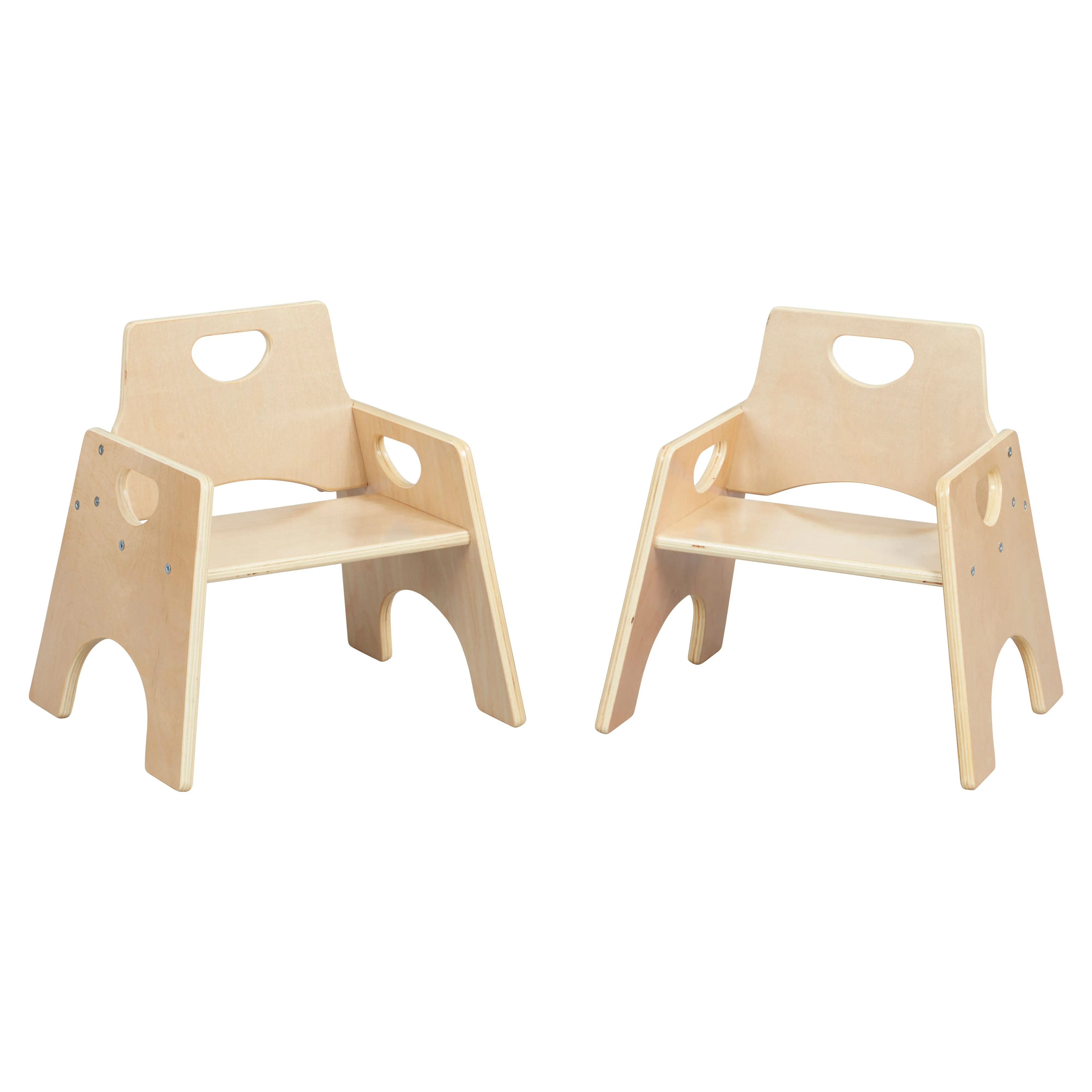 Stackable Wooden Toddler Chair, 8in, Kids Furniture, 2-Pack