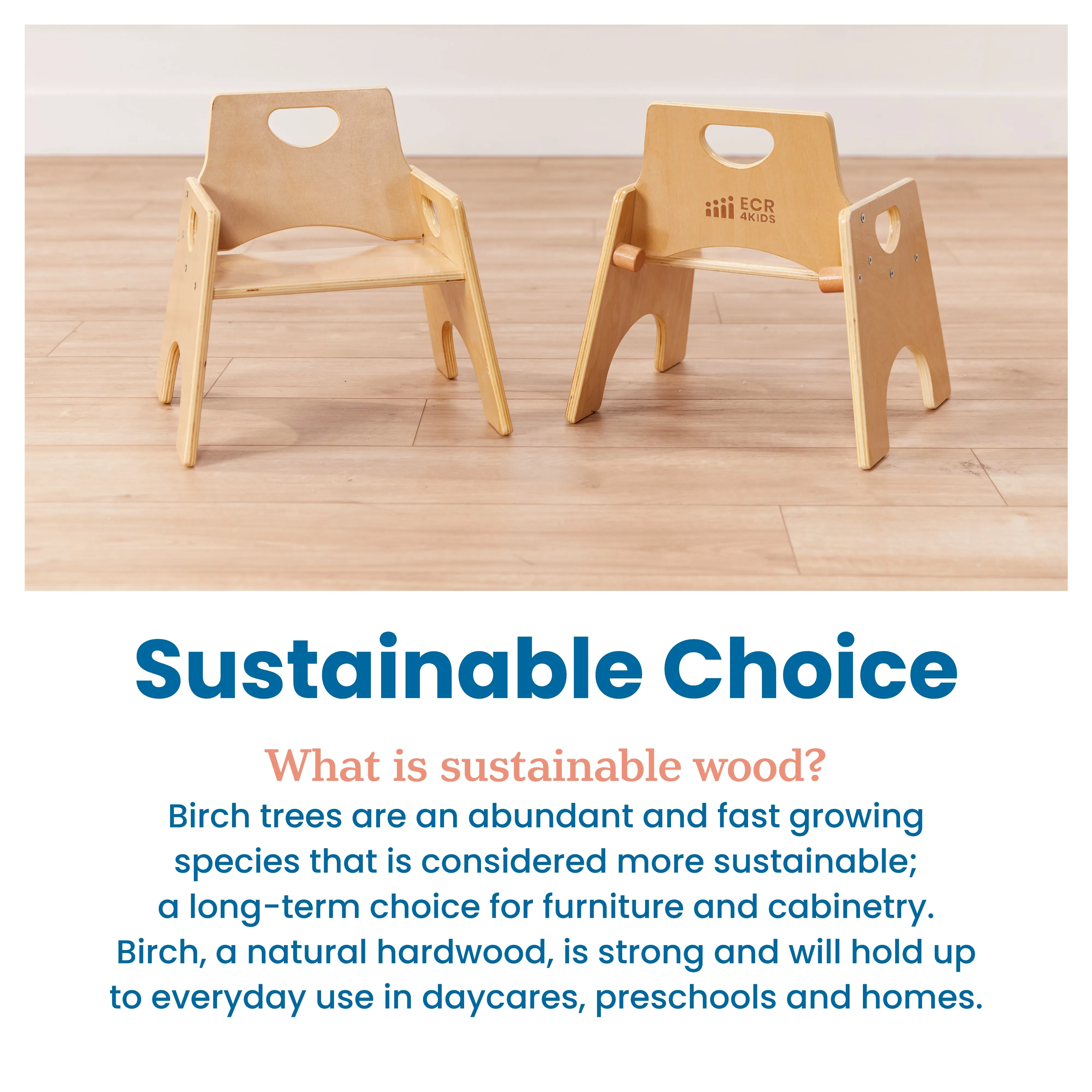 Stackable Wooden Toddler Chair, 8in, Kids Furniture, 2-Pack