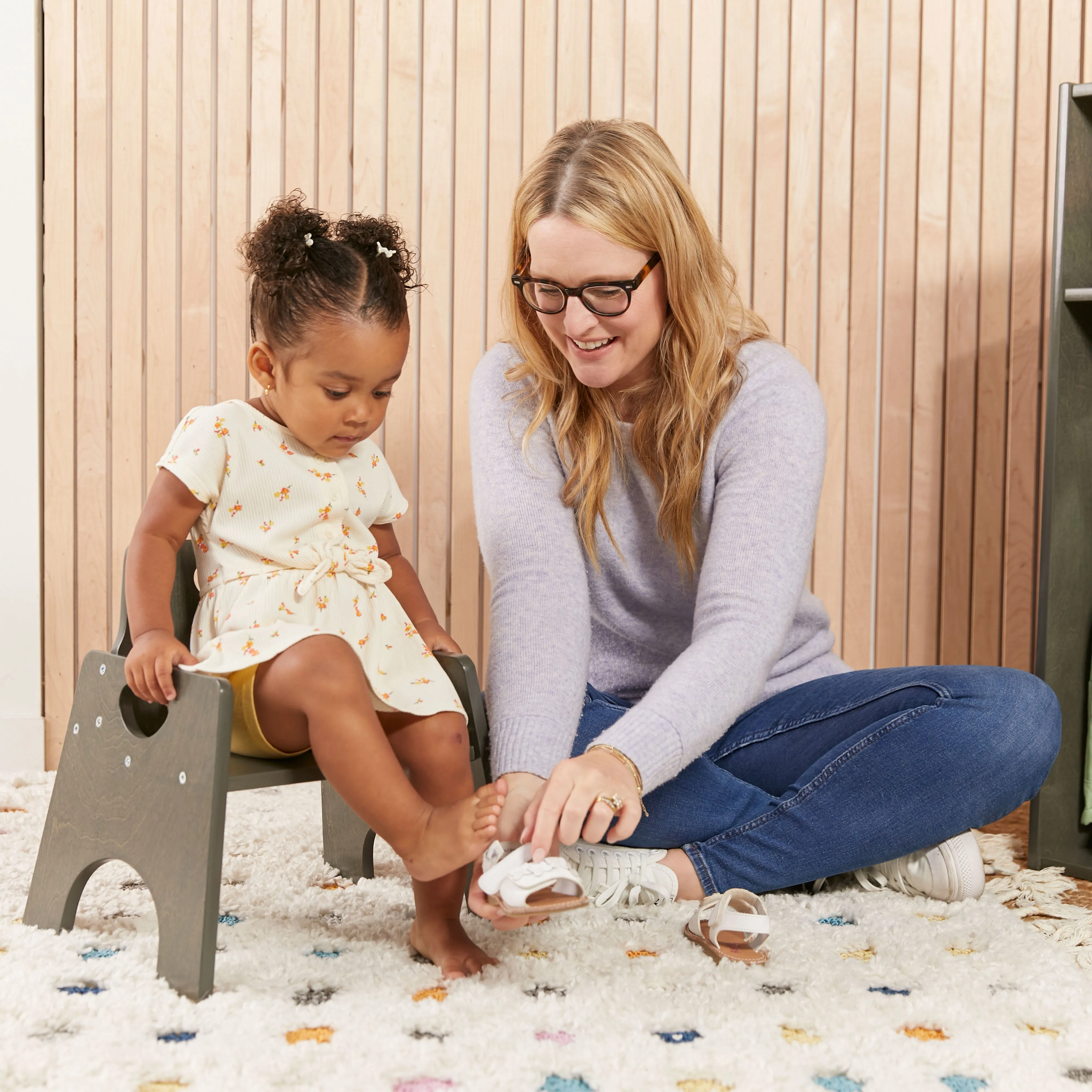 Stackable Wooden Toddler Chair, 8in, Kids Furniture, 2-Pack