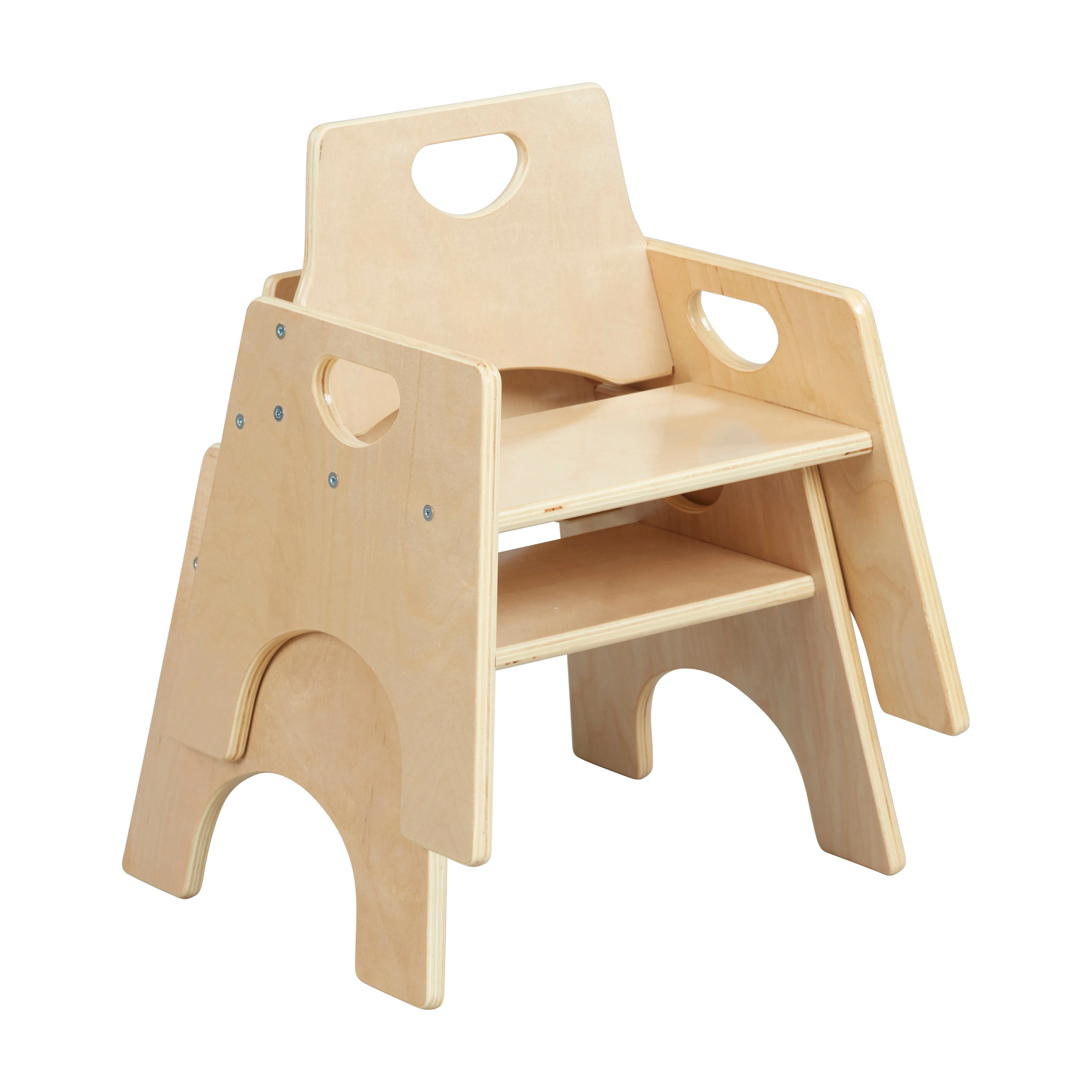 Stackable Wooden Toddler Chair, 8in, Kids Furniture, 2-Pack