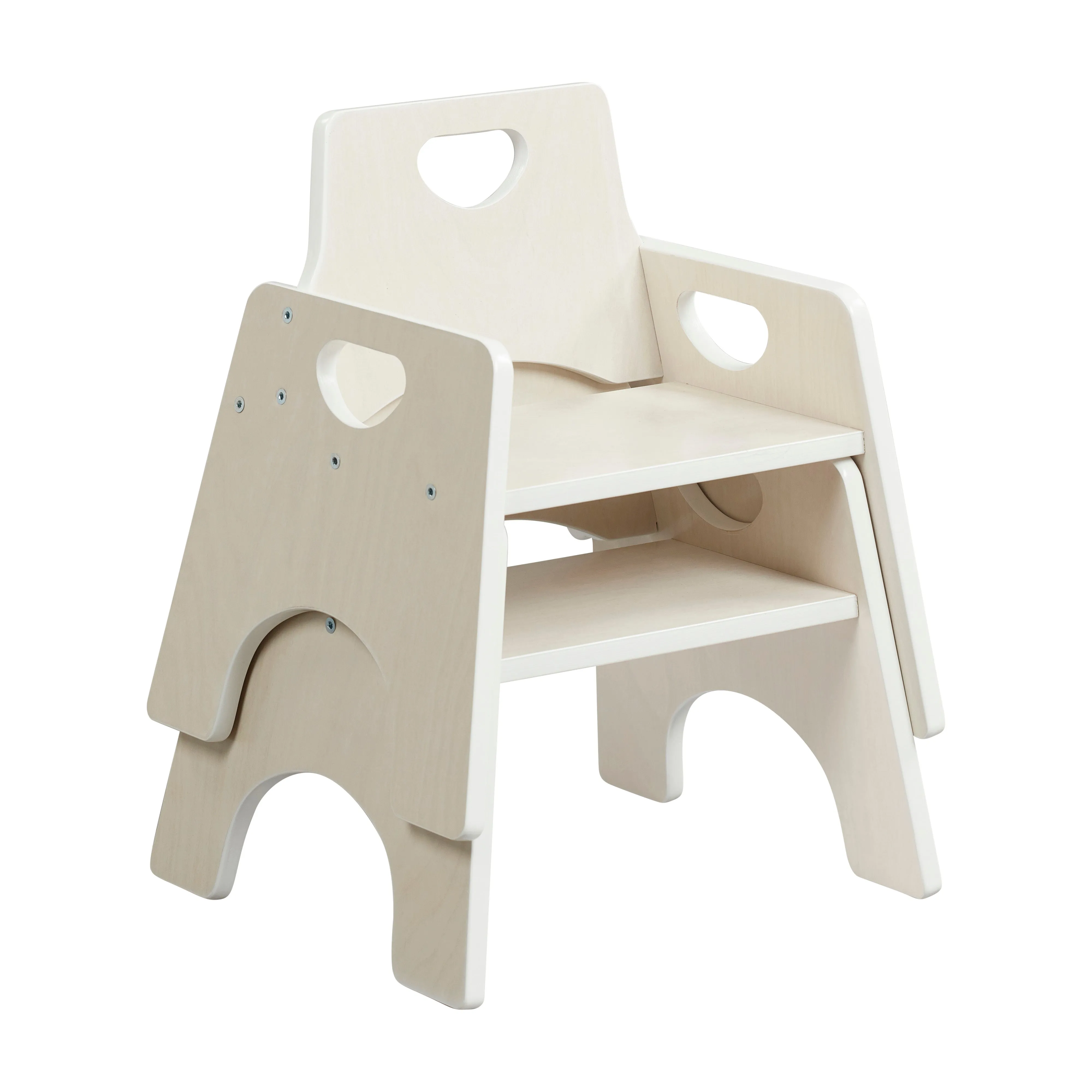 Stackable Wooden Toddler Chair, 8in, Kids Furniture, 2-Pack