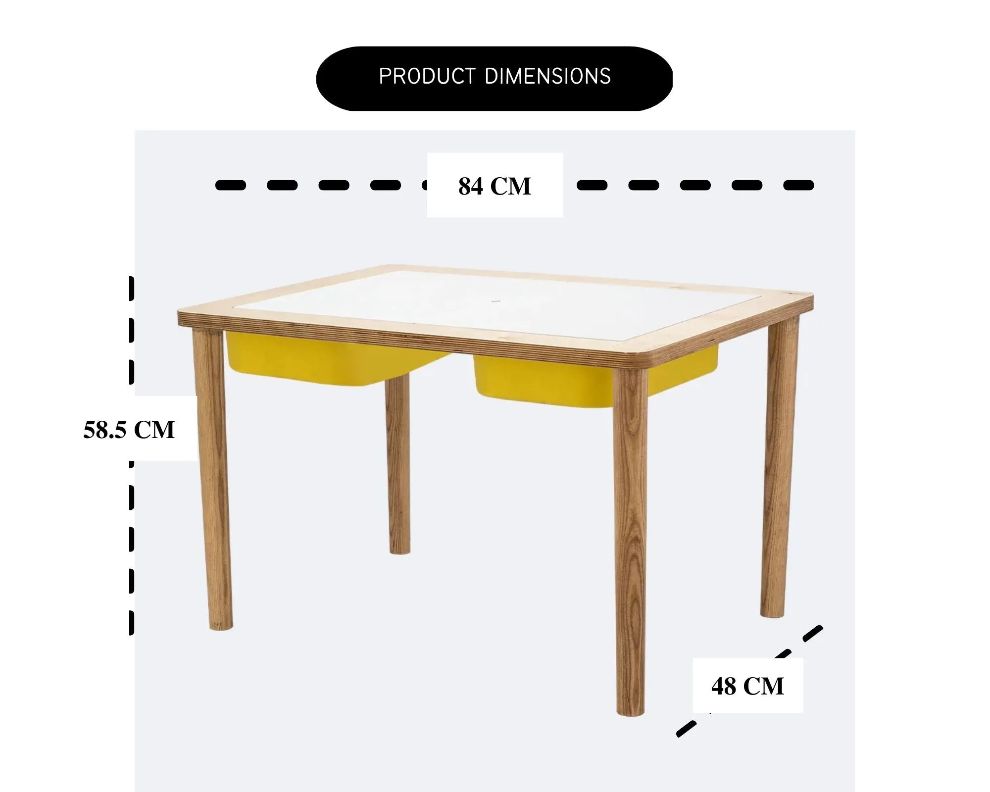 SWEN Montessori Inspired Wooden Sensory Table LUCAS