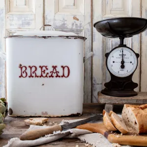 Vintage Enamel Bread Bin