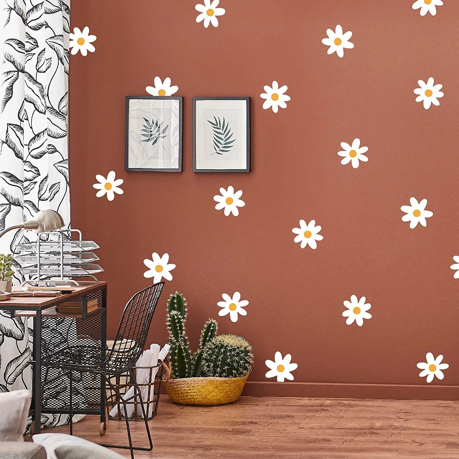 White Daisy Wall Decals
