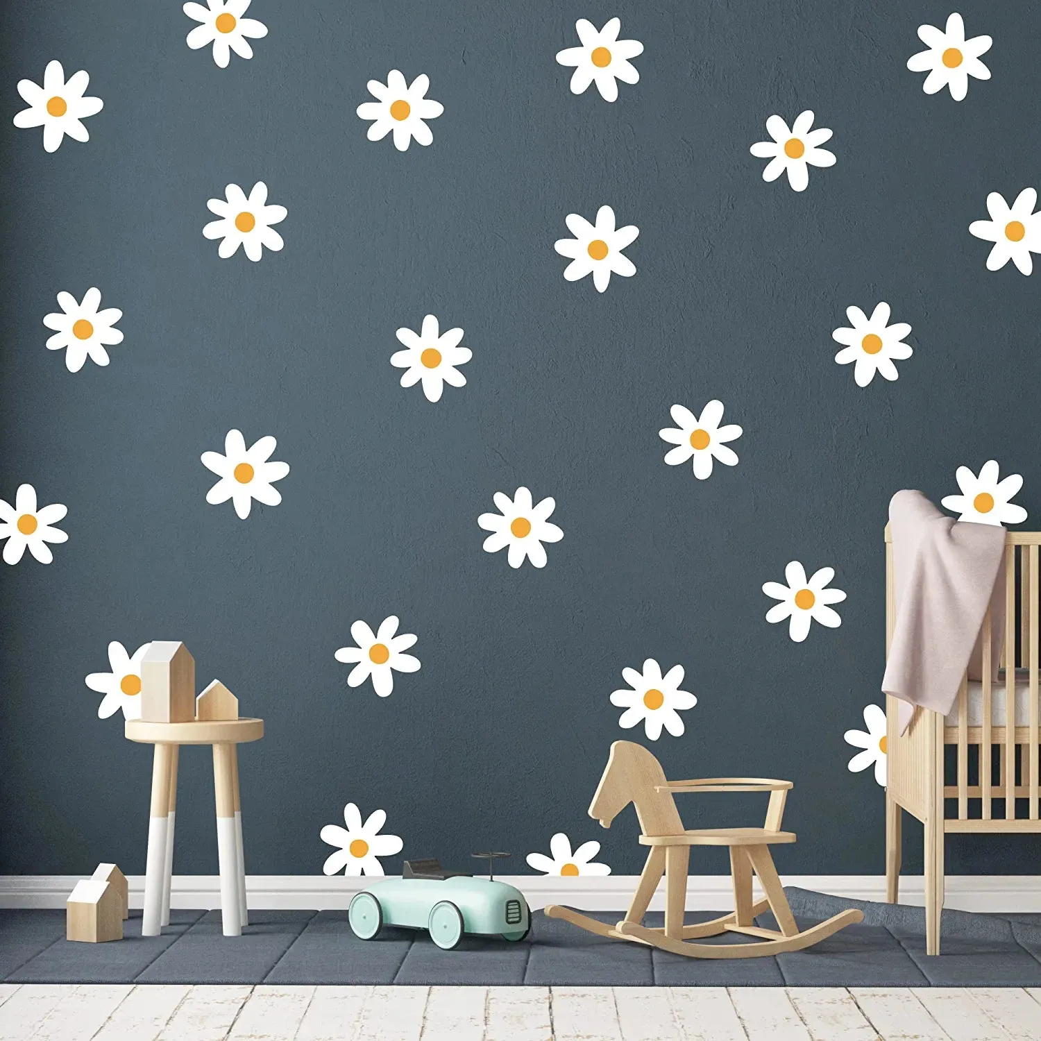 White Daisy Wall Decals