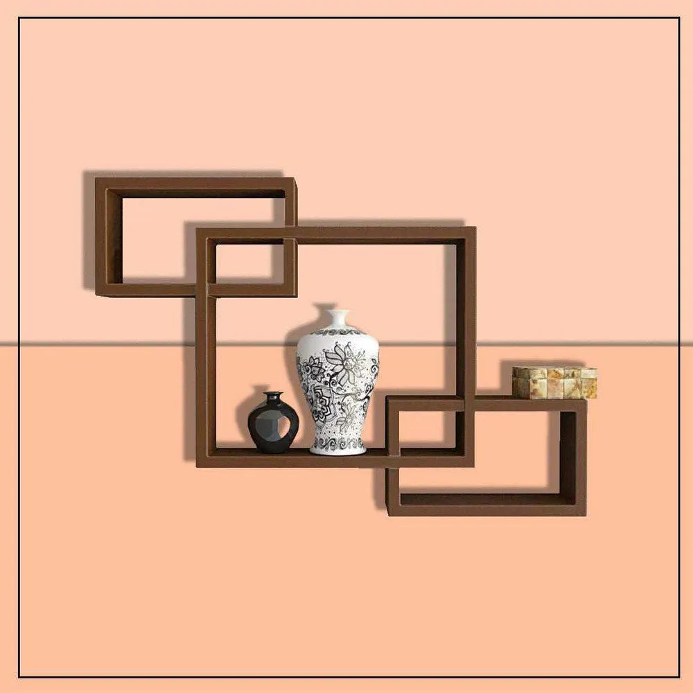 Wood Handmade Wall Mounted Shelves Decorative Shelf (Set Of 3)