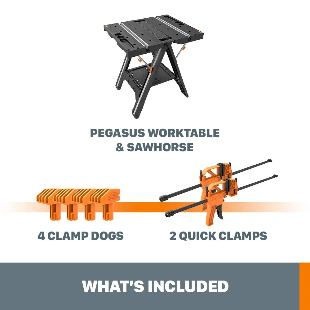 Worx WX051 Pegasus Folding Work Table & Sawhorse